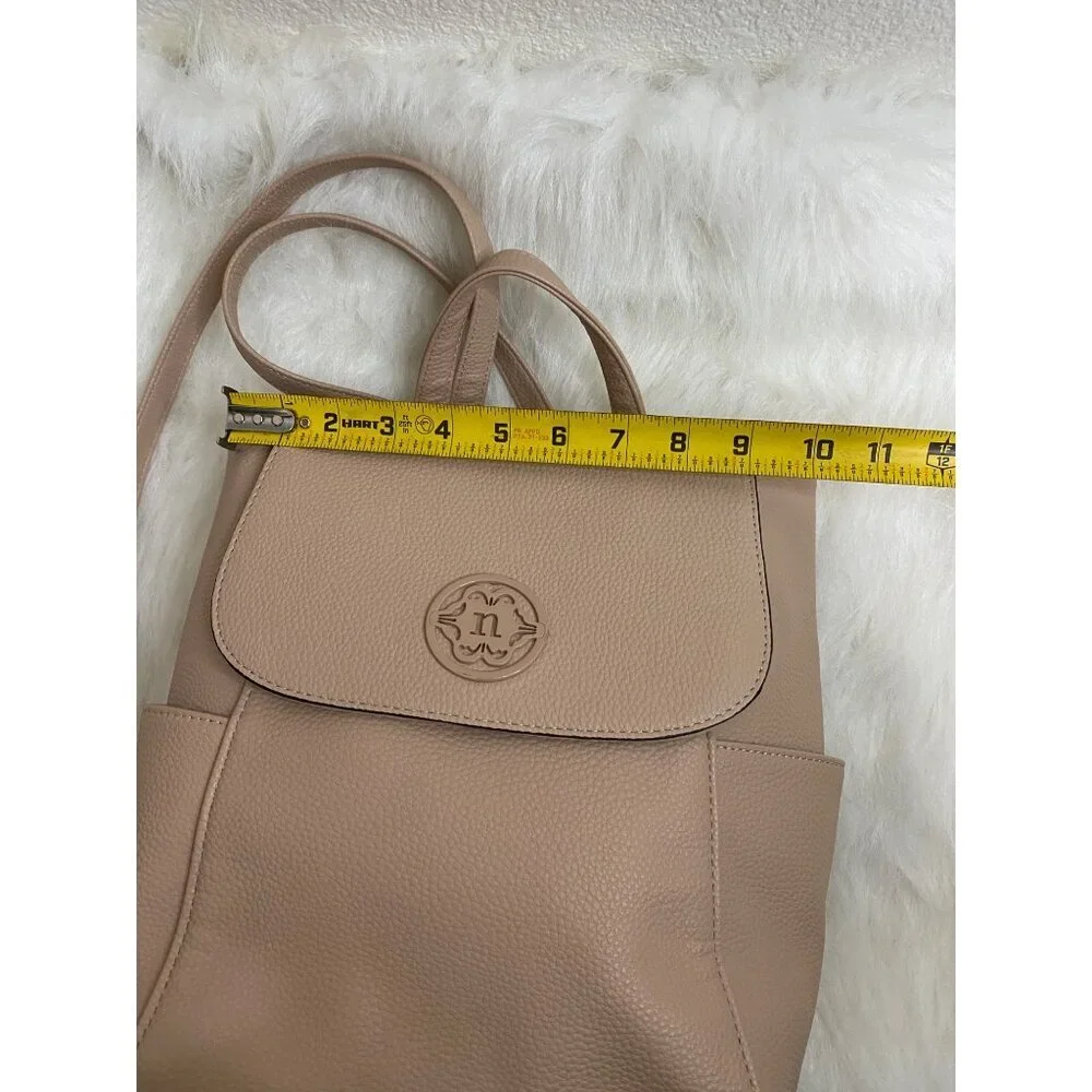 Nanette Lepore Pebbled Vegan Leather Backpack Light Pink